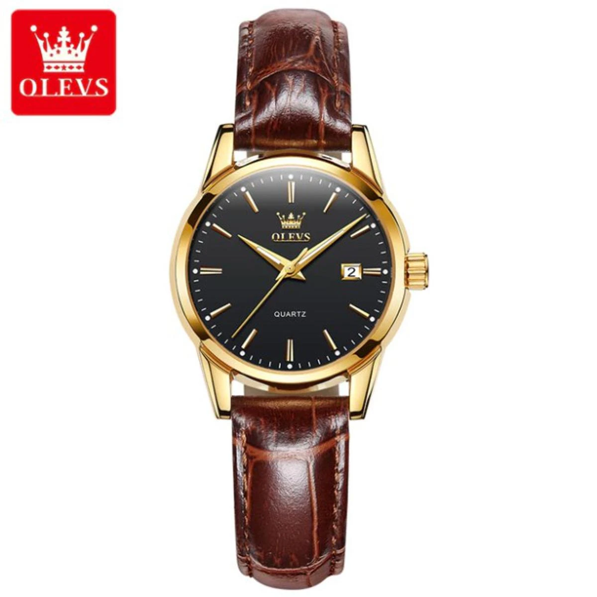 OLEVS Leather  Fashion Watch for Men