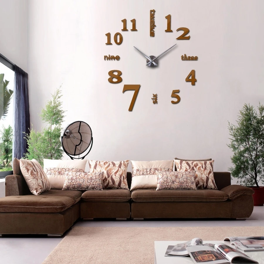 DIY 3D Wall Clock Large Wall Clocks for Living Room