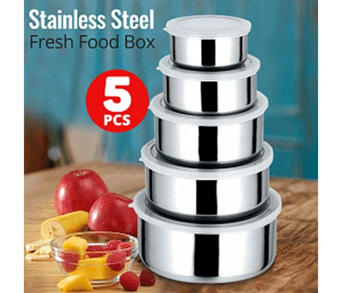 5 Piece Original Stainless Steel Food Storage Box