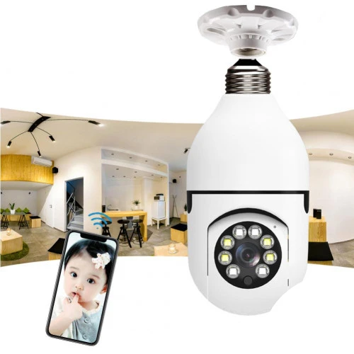 PTZ Bulb IP Camera V380 Pro App