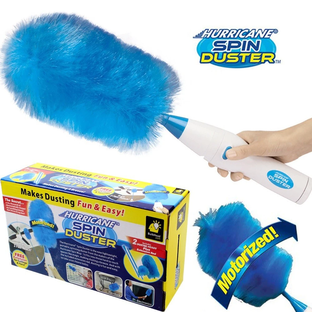 Spin Duster Motorized Dusting Brush Wand