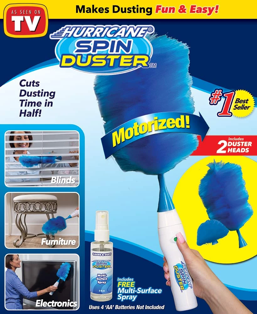 Spin Duster Motorized Dusting Brush Wand