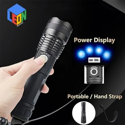 Rechargeable Zoom LED Flashlight USB Torch Light