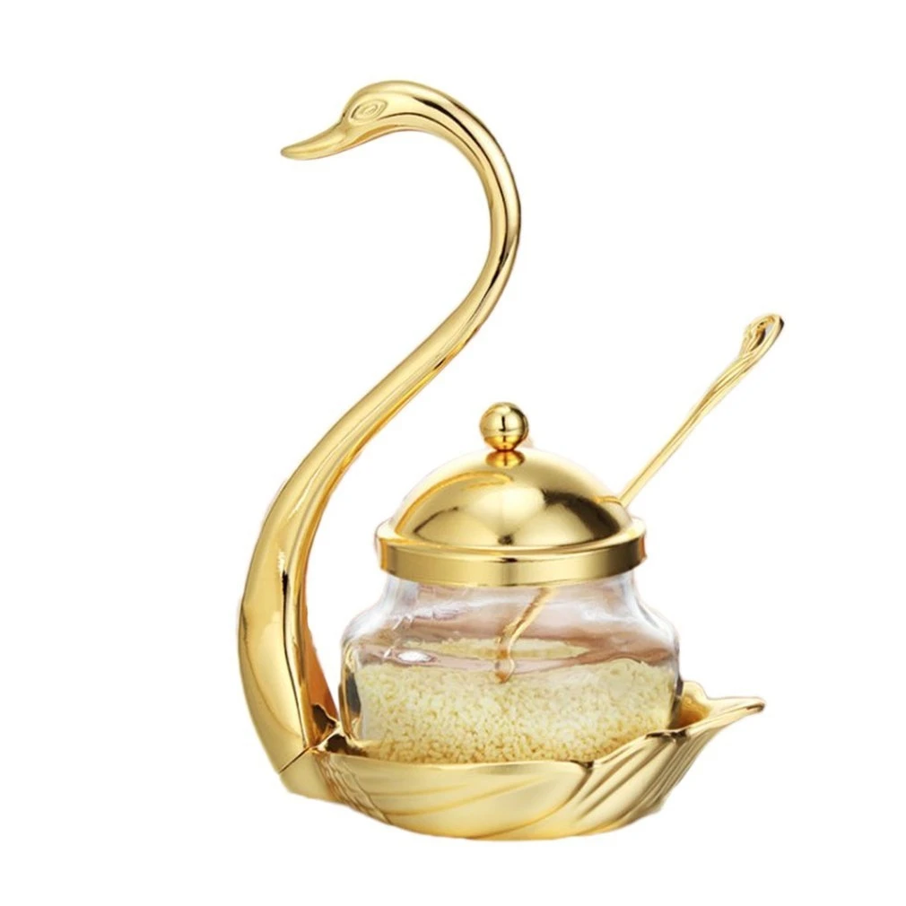 Swan Sugar Bowl With Spoon Set