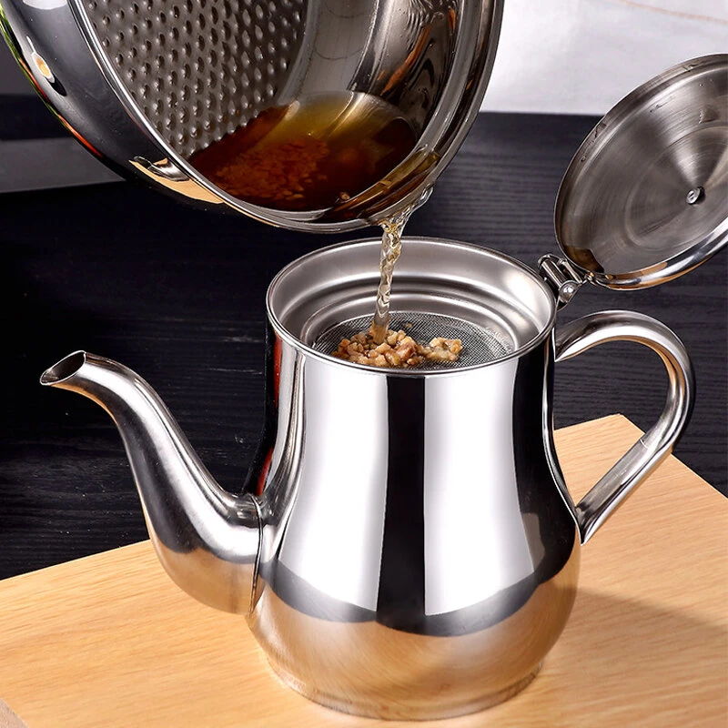 Stainless steel oil strainer pot