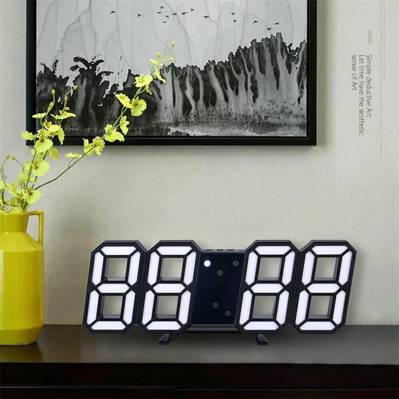 3D Digital Wall Clock LED Table Clock Time