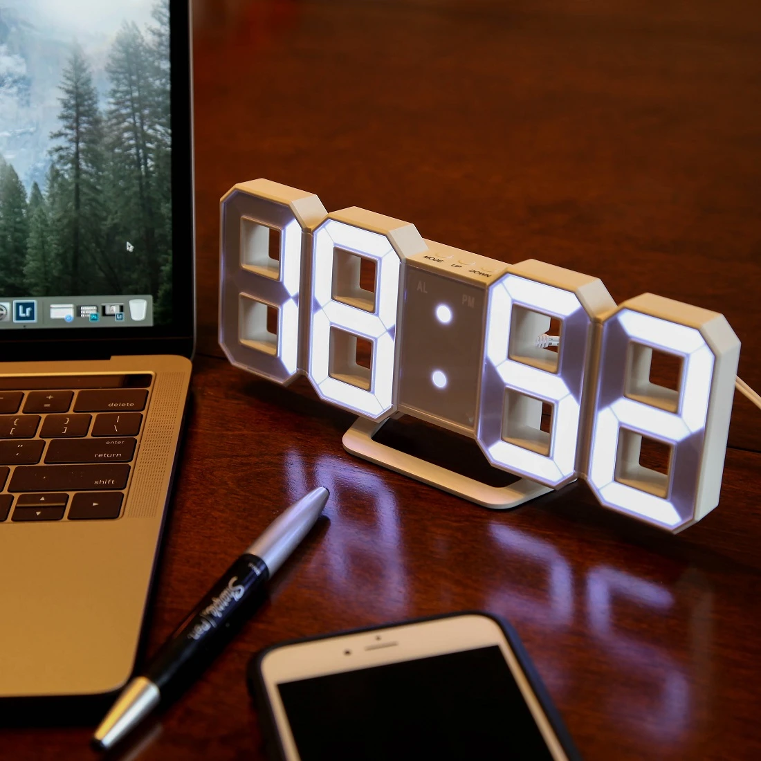 3D Digital Wall Clock LED Table Clock Time